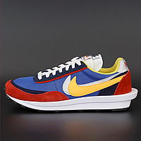 Кроссовки мужские Nike LD Waffle Sacai blue red / Найк ЛД Вафл Сакаи синие красные