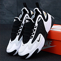 Кроссовки мужские и женские Nike Air Zoom white black / Найк аир Зум черные с белым