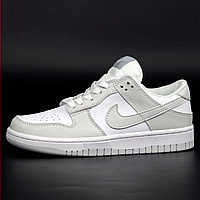 Кроссовки мужские и женские Nike SB Dunk gray white / кеды Найк СБ Данк серые белые