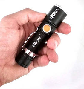 Потужний ручний акумуляторний ліхтар BL-616-T6, Яскравий вологозахищений світлодіодний ліхтарик USB