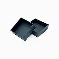 Коробка для Ювелірних Прикрас з Кришкою з картону Чорна 110х110х40 мм, фото 5