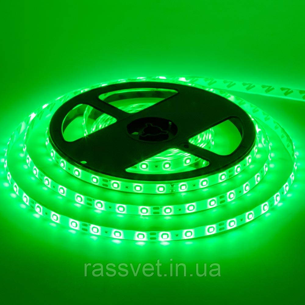 Світлодіодна стрічка зелена 12V smd2835 60LED/м IP65