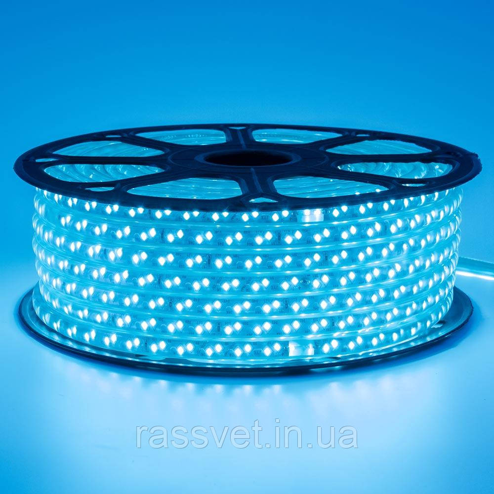Світлодіодна стрічка синя 220V герметична smd2835 120LED/м 12Вт/м IP65
