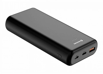 Зовнішній акумулятор Swissten Power Line 20000mAh (FC QC 3.0) 20W (Чорний)