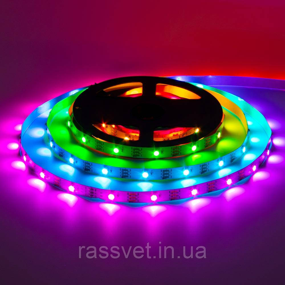 Світлодіодна стрічка адресна AVT 5V smd5050 WS2812B 30LED/м IP120