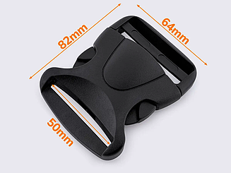 Застібка-фастекс 50 мм пластик, чорний