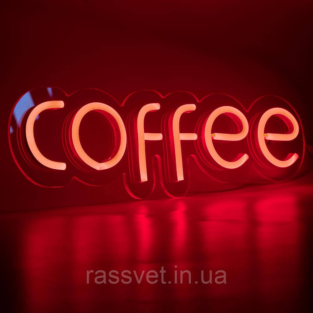 Неонова вивіска "COFFEE" RED (з контролером)