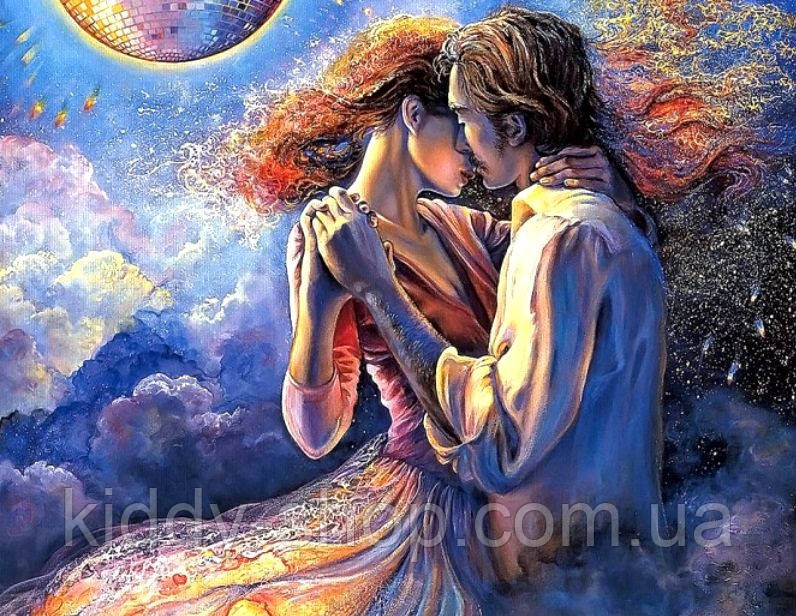 Діамантова вишивка. Картина на підрамнику "Вселенська любов", 40х50см, квадратні стрази, фото 1