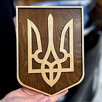 Тризуб Герб Украины из дерева 25 см х 19 см