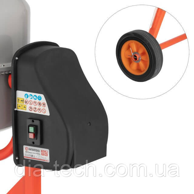 Бетонозмішувач 650 Вт, 160 л, 24-29 об/хв. INTERTOOL DT-9160 - фото 5 - id-p126326140