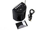 Міні портативна MP3 колонка радіо USB FM DS-002BL, фото 3