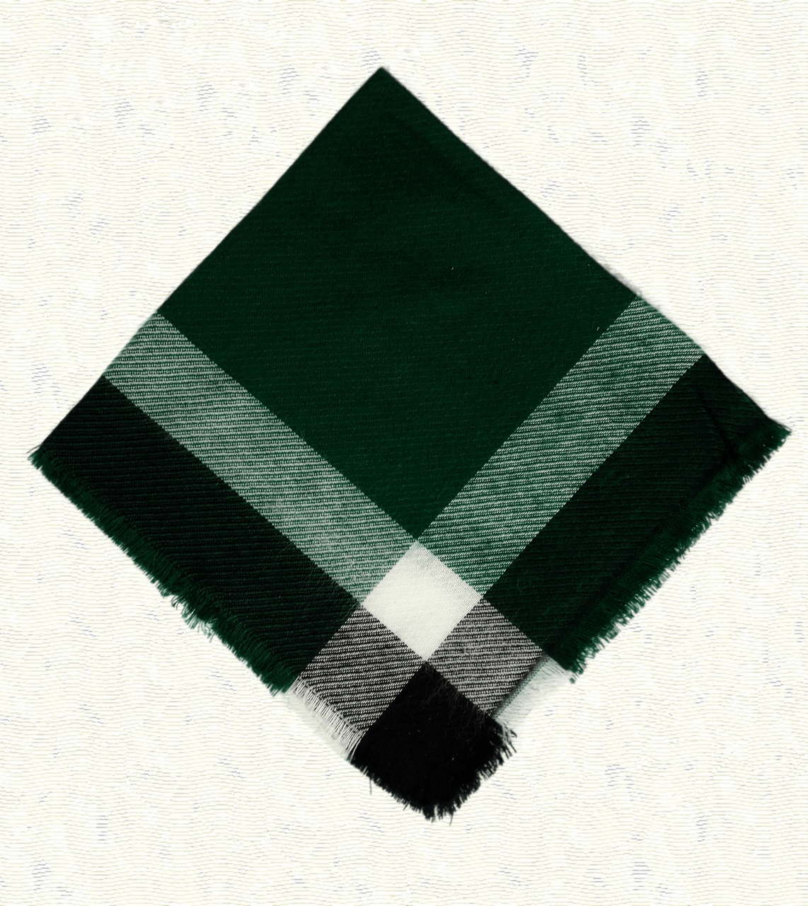 Платок теплый Шотландка 75х75 см - Зеленый - фото 1 - id-p1749557793