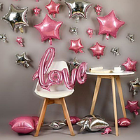 Набор из шаров Love Звездный | Розовый