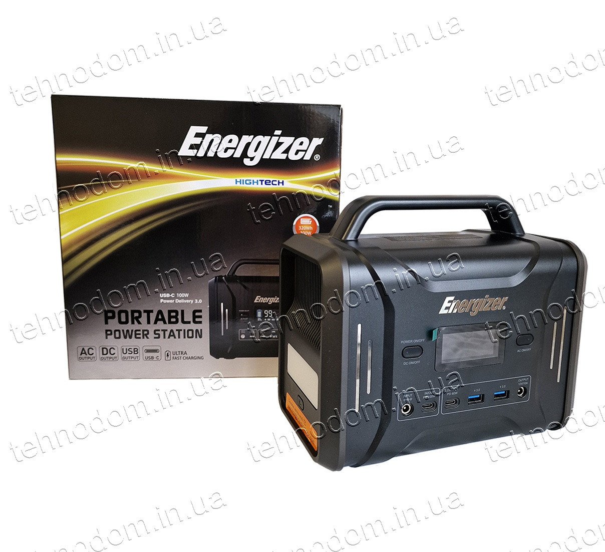 Портативна електростанція Energizer PPS320 (320 Вт/год, чистий синус для котла, 100000 mAh)