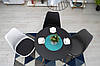Стіл кухонний круглий Homart DT-005B 70 см чорний (9618), фото 2