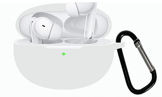 Чохол-накладка DK Silicone Candy Friendly з карабіном для Oppo Enco Free 2 / 2i (white)