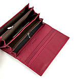 Жіночий шкіряний гаманець Mario Dion 8003C-PR малиновий, фото 6