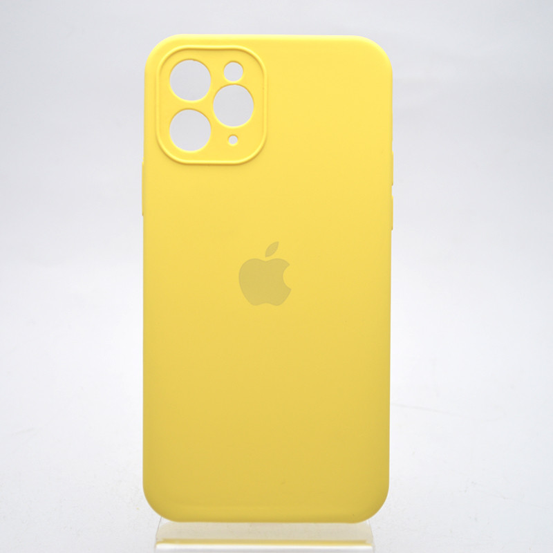 Чехол силиконовый с квадратными бортами Silicon case Full Square для iPhone 11 Pro Yellow, фото 1