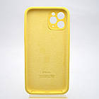 Чохол силіконовий з квадратними бортами Silicon case Full Square для iPhone 11 Pro Yellow, фото 4
