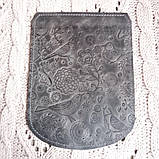 Клапан для рюкзака "Пташки". Колір "Сірий"., фото 3