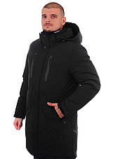 Куртка зимова чоловіча Kaifangelu 22-H9103 чорна S (46), фото 3
