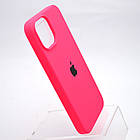 Чохол накладка Silicon Case Full Cover для iPhone 14 Plus (Max) Neon Pink/Яскраво-рожевий, фото 3