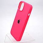 Чохол накладка Silicon Case Full Cover для iPhone 14 Plus (Max) Neon Pink/Яскраво-рожевий, фото 4