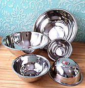 Миска Глибока з неіржавкої сталі 36 см (7 л) миска з неіржавкої сталі  ⁇  Набір тарілок