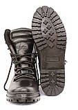 Зимові військові берці на хутрі, чорні шкіряні армійські чоботи, взуття для солдатів ЗСУ, фото 4