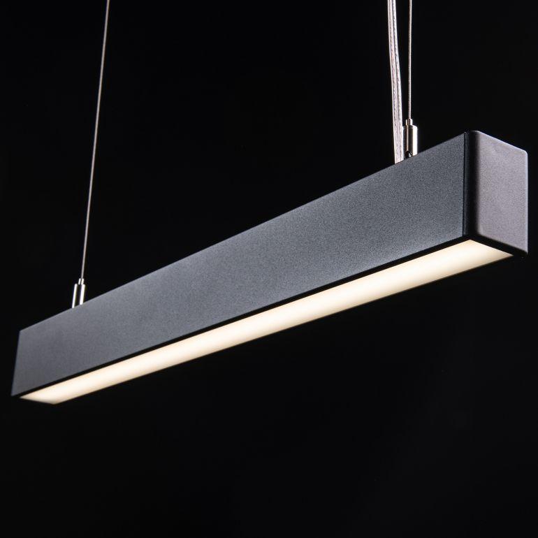 Світильник лінійний офісний підвісний LINEA-1200-S 38Вт 3000K SMD3535 CREE чорний RAL9005TX 8793-2оф