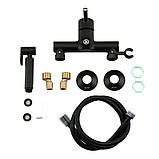 Змішувач з гігієнічною лійкою GAPPO G2003-6, чорний/хром, фото 7