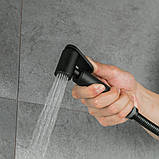 Змішувач з гігієнічною лійкою GAPPO G2003-6, чорний/хром, фото 4