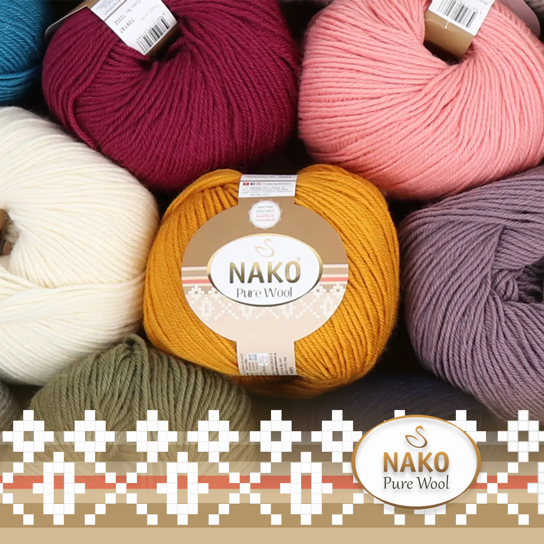 Огляд 💯 вовняної пряжі Nako Pure Wool (Нако Пур Вул). Новости компании