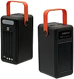 Power Bank на сонячній батареї ProTech 50000 mAh (реальна ємність) з екраном, ліхтариком, 4хUSB і кабелю 4в1, фото 4