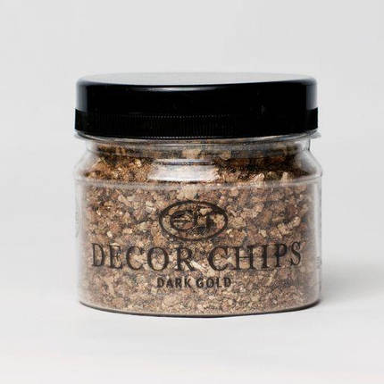 DECOR Chips, натуральні мінеральні чіпси, dark gold, 30гр ЭЛЬФ Декор, фото 1