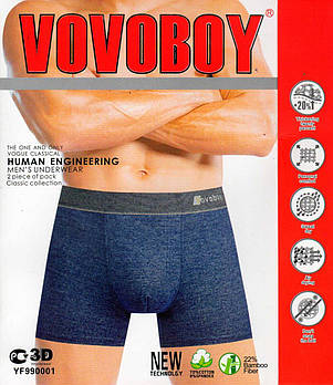 Труси чоловічі боксери бавовна з бамбуком Vovoboy, розміри XL-4XL, 990001