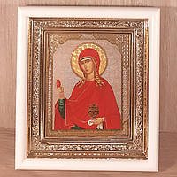 Ікона Марії Магдалині святій мироносиці рівноапостольній, лик 10х12 см, у білому прямому дерев'яному кіоті