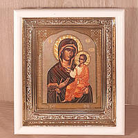 Икона Портаитисса Пресвятая Богородица, лик 10х12 см, в темном деревянном киоте