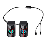 Акустична система Колонки для комп'ютера HAVIT HV-SK206 USB 2.0 Чорний, фото 5