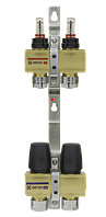 Коллектор Raftec на 2 контура с расходомерами и евроконусами Германия