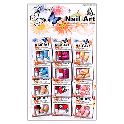 Нігті накладні кольорові K·Nail Art Nail упаковка 12 шт № 1