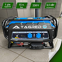 Бензиновый генератор TAGRED TA3500GKWX, мощность 3,0-3,5 кВт, расход 0,7 л/час