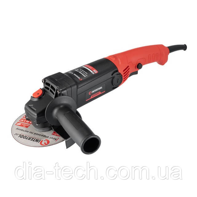 Шліфмашина кутова 860 Вт, діаметр круга 125 мм, 11000 об/хв. INTERTOOL WT-0231