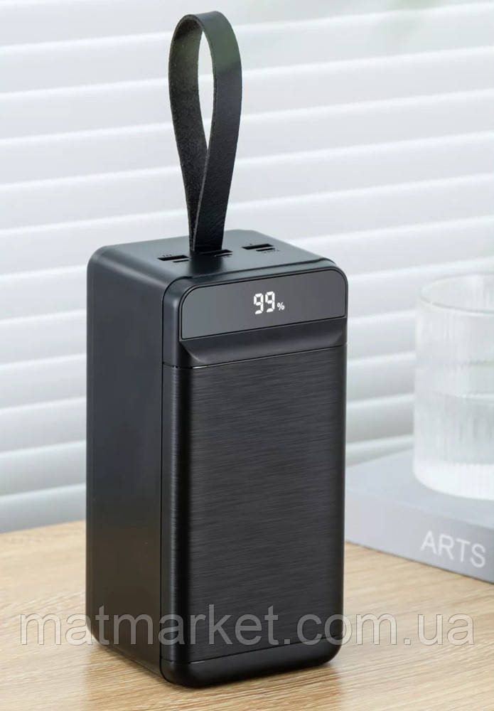 Павербанк XO-PR158 50000mAh з швидкою зарядкою PD/QC, фонарик, дисплей|3USB/Type-C, PD/QC, 5A/22,5W