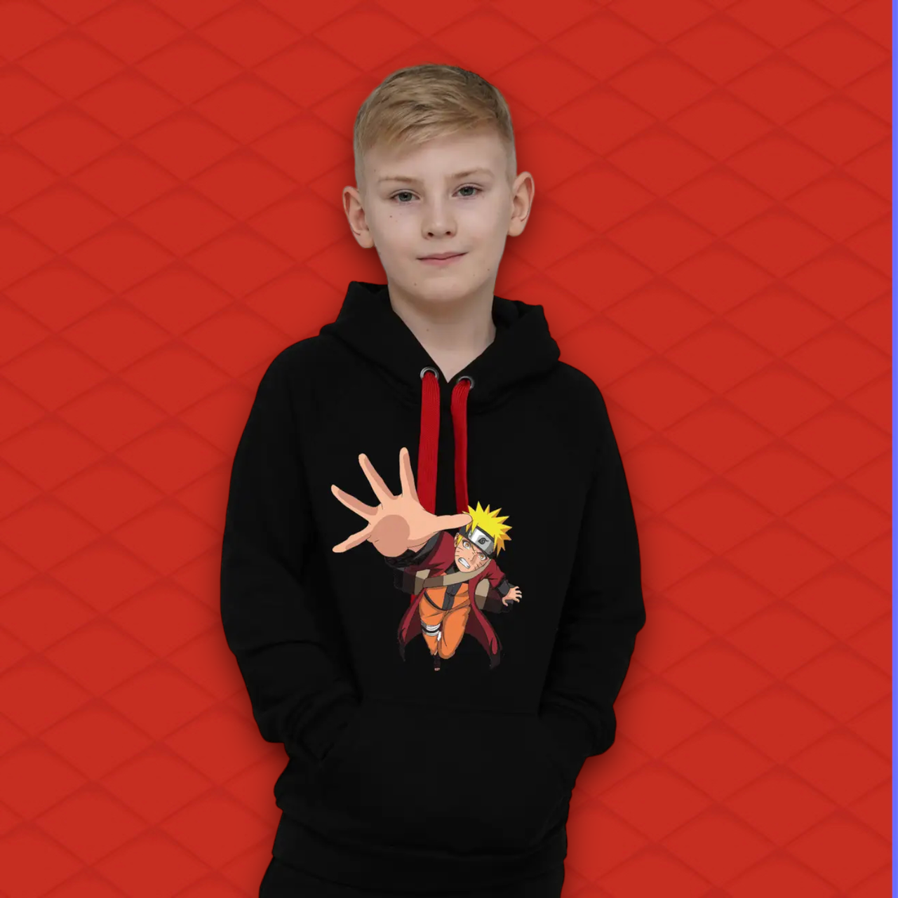 Худі Демісезонний Наруто Аніме Naruto Чорний Розмір