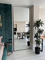 Зеркало настенное во весь рост в алюминиевой раме большое напольное 1800х800 мм