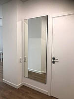 Дзеркало велике настінне в алюмінієвій рамі Чорне в повний зріст підлогове 1500х600 мм