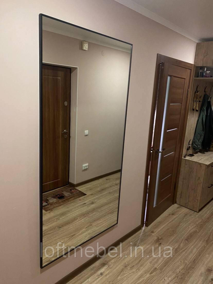 Зеркало в алюминиевой раме большое настенное напольное в полный рост ...