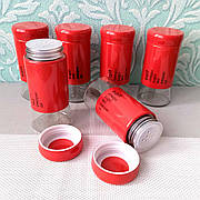 Ємність для спецій A-PLUS (600-3) ⁇ Баночка для солі, перцю 4,5*11 см ⁇ Набір баночок для спецій ⁇