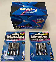 Батарейки мини-пальчиковые ААА 1,5V Alcaline Maxday C57144, ЦЕНА ЗА 48 ШТ. В блоке